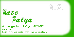 mate palya business card